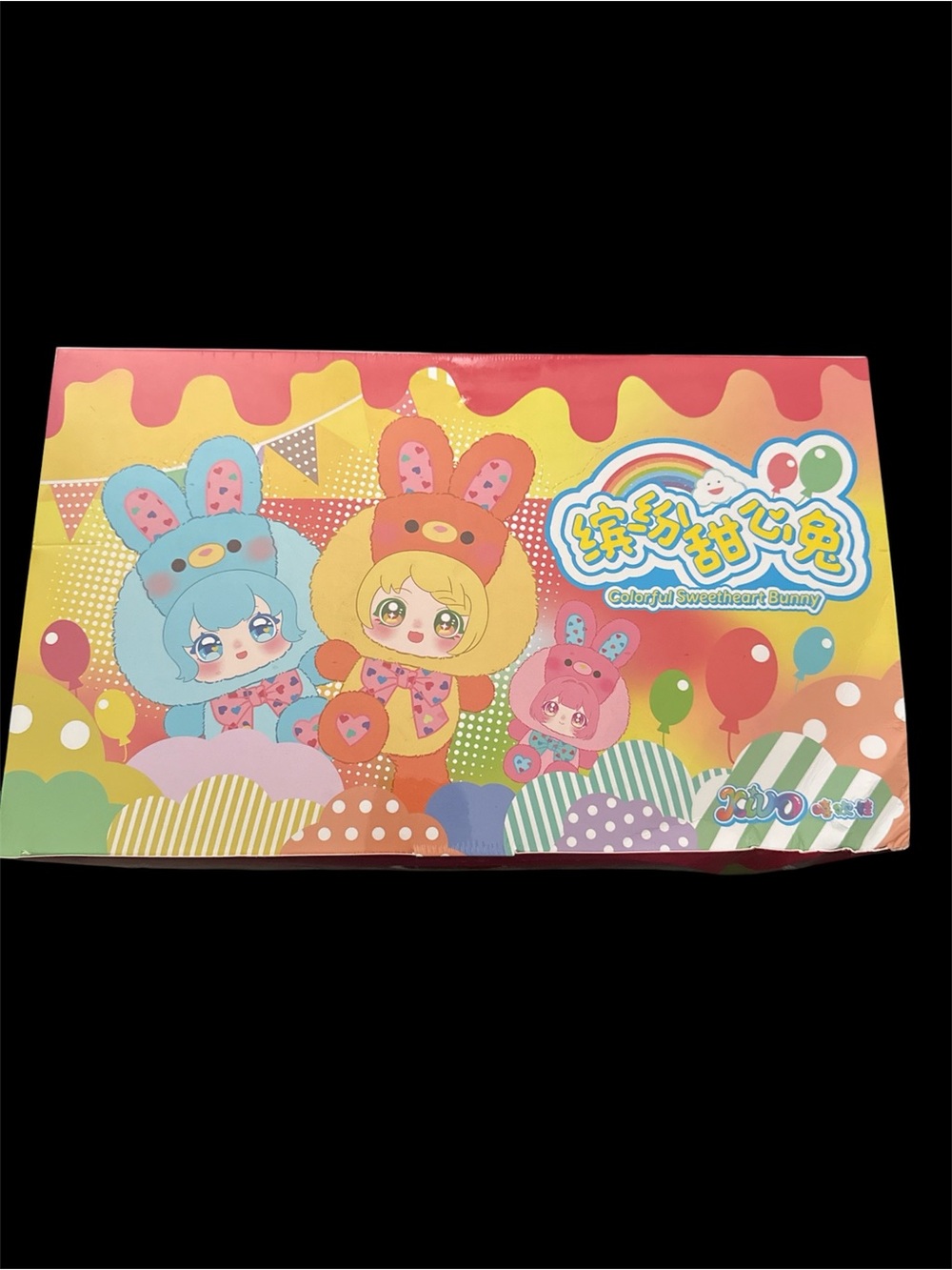 BLIND BOX CASE OF 6 COLORFUL SWEETHEART BUNNY NEW/SEALED